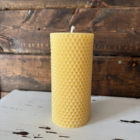 100% Beeswax Candle - Firm Foundation Pillar - The Honey Jar -