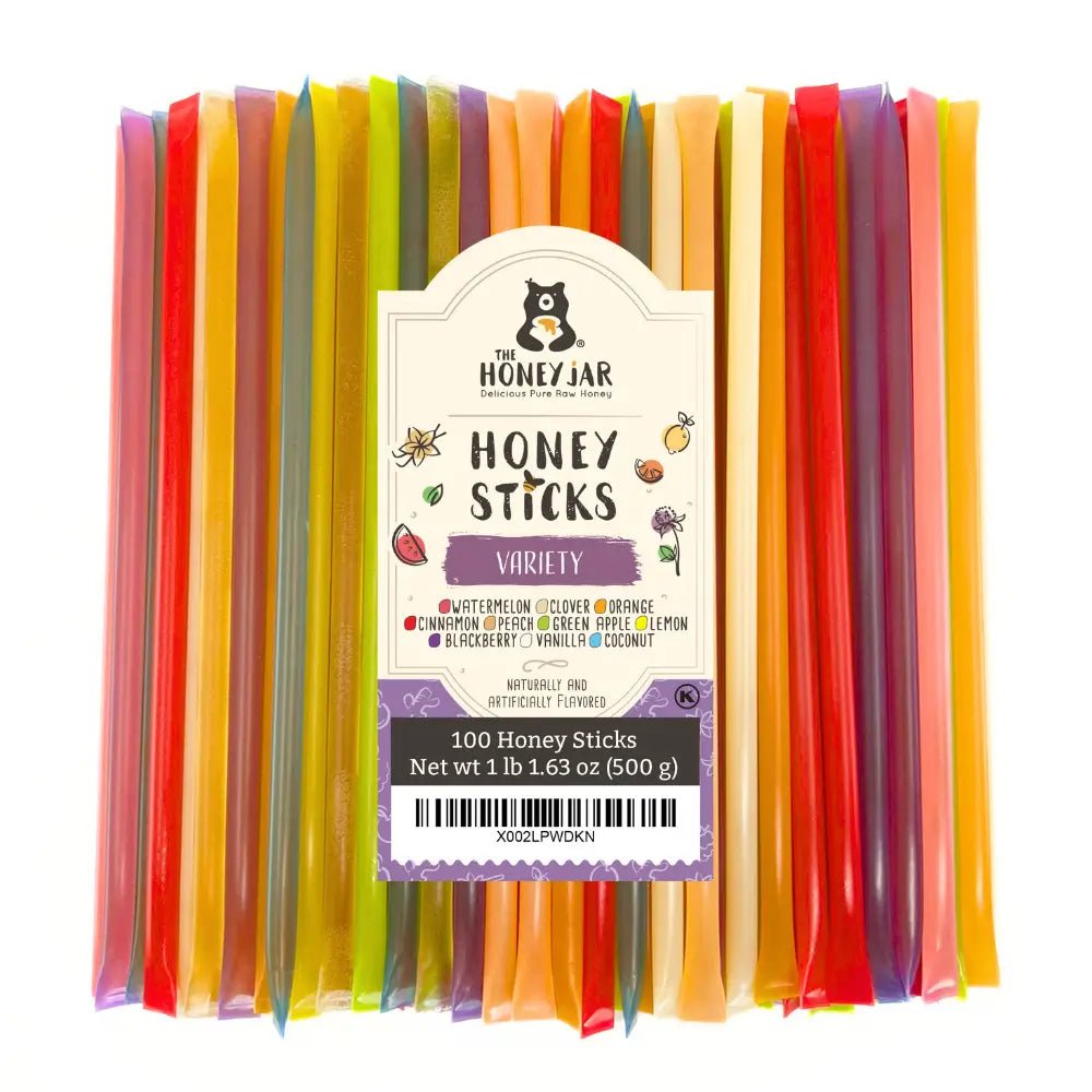 100 Pack - Variety Honey Sticks – The Honey Jar
