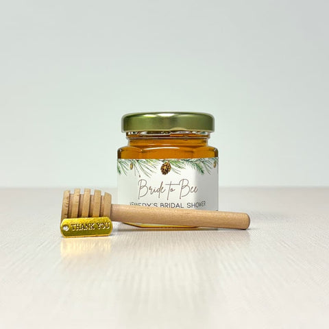 Winter Garland Wedding Bridal Shower Favors - 2 oz Clover Honey - Set of 10