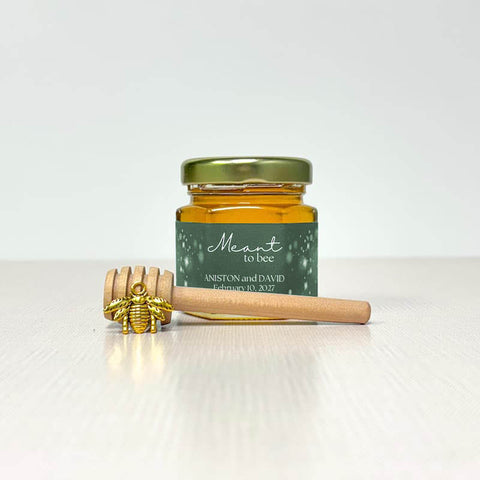 Winter Glow Wedding Bridal Shower Favors - 2 oz Clover Honey - Set of 10