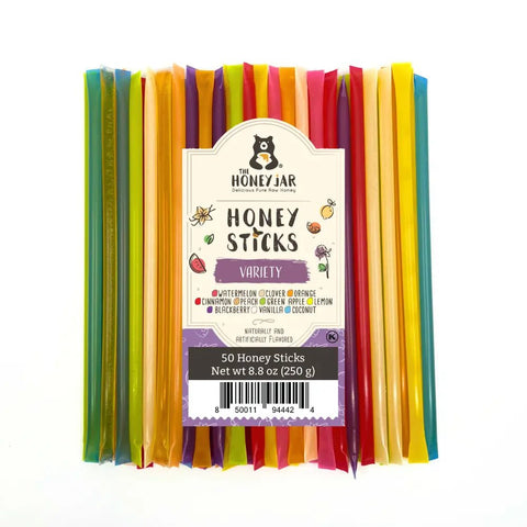 50 Pack - Variety Honey Sticks - The Honey Jar -