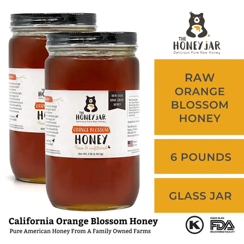 Orange Blossom Honey - Raw and Unfiltered Bulk - 1 Quart (3lbs)