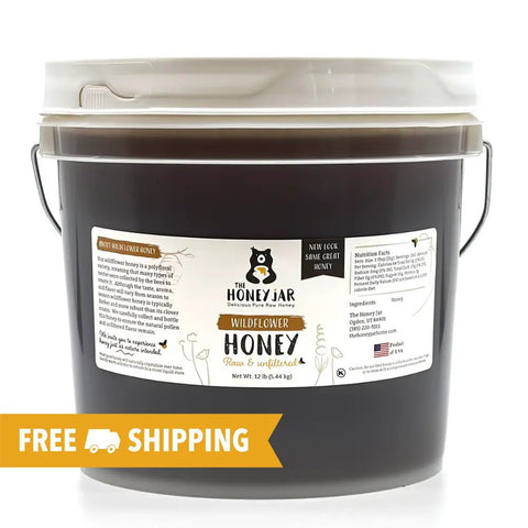 California Wildflower Honey - Raw and Unfiltered Bulk - 1 gallon (12lbs) - The Honey Jar -
