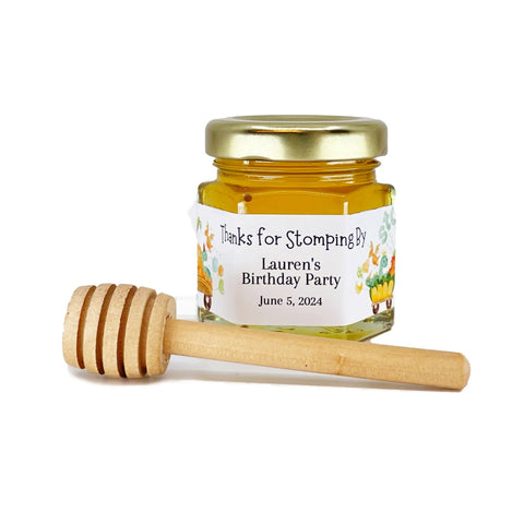 Dinosaurs - Birthday Party Favors - 2 oz Clover Honey - Set of 10 - The Honey Jar -