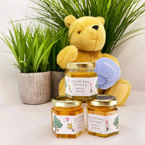 Winnie the Pooh Balloons - Birthday Party Favors - 2 oz Clover Honey - Set of 10 - The Honey Jar -