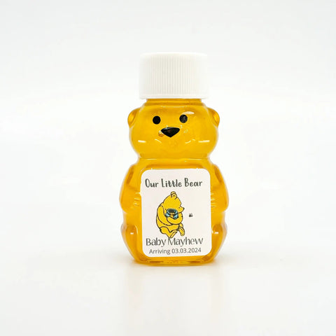 Winnie the Pooh Bear Hug - Baby Shower Party Favors - 2 oz Clover Honey Bear - Set of 10 - The Honey Jar -
