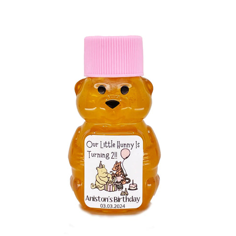 Winnie the Pooh Birthday Party - Birthday Party Favors - 2 oz Clover Honey Bear - Set of 10 - The Honey Jar -