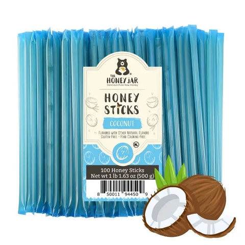 100 Pack - Coconut Honey Sticks - The Honey Jar -