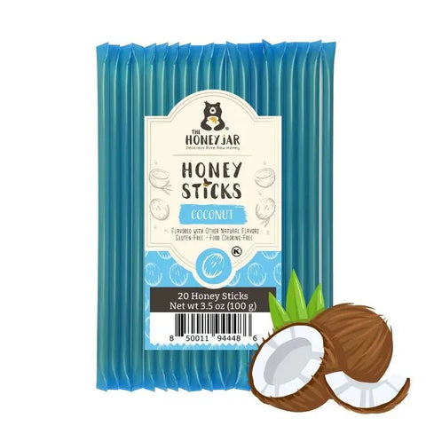 20 Pack - Coconut Honey Sticks - The Honey Jar -