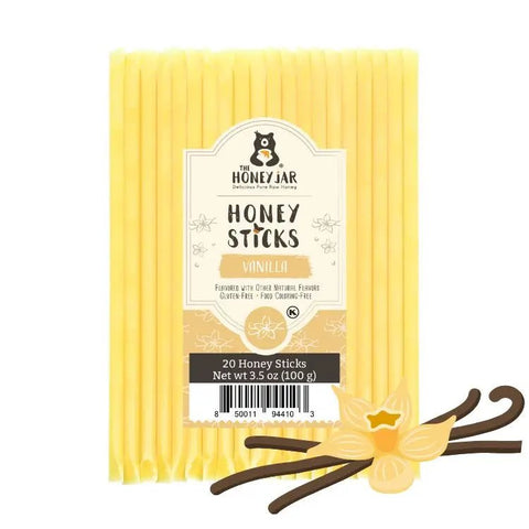 20 Pack - Vanilla Honey Sticks - The Honey Jar -