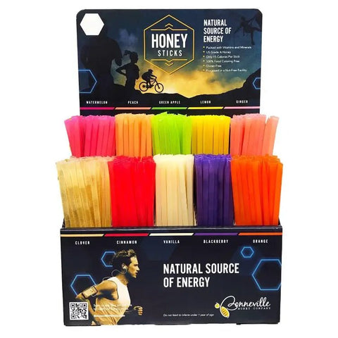Sport Honey Stick Display with 500 Honey Sticks - The Honey Jar -