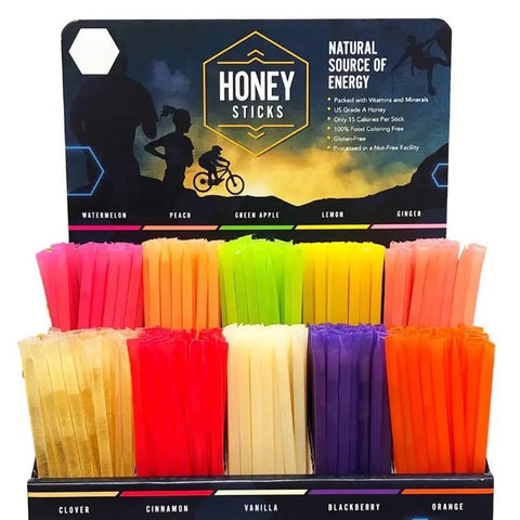Sport Honey Stick Display with 500 Honey Sticks - The Honey Jar -