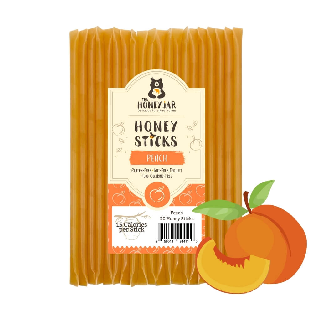 20 Pack - Peach Honey Sticks