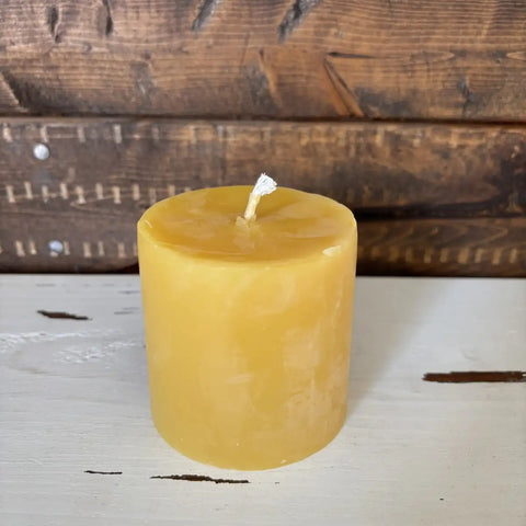 100% Beeswax Candle - 3" Wide Pillars - The Honey Jar - 
