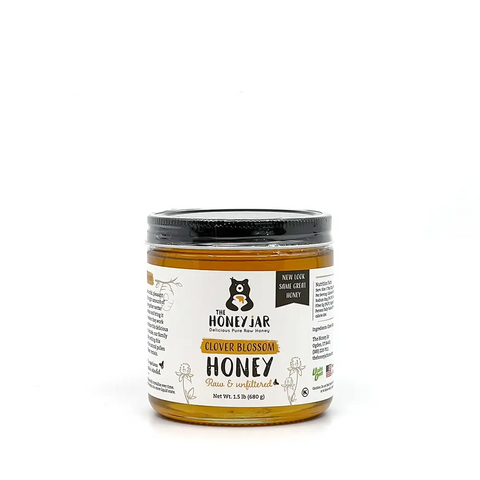 Clover Honey - Raw and Unfiltered - Pint (1.5 lbs)