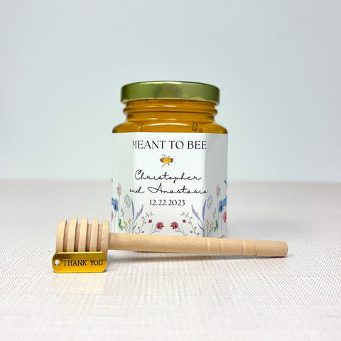 Meadow Wedding Bridal Shower Favors - 6 oz Clover Honey - Set of 12