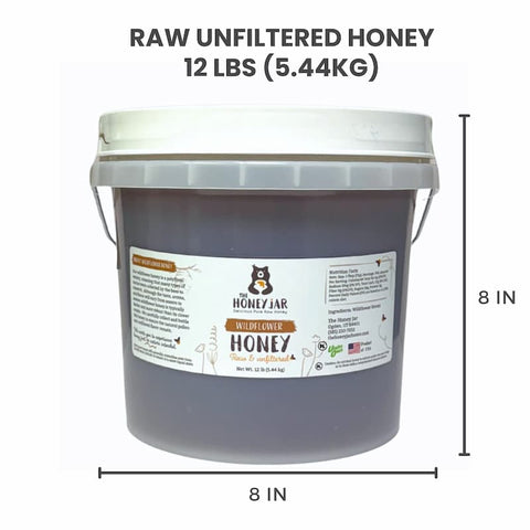 Light Utah Wildflower Honey - Raw and Unfiltered Bulk - 1 gallon (12lbs)