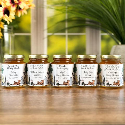 Winnie the Pooh & Friends - Baby Shower Favors - 6 oz Clover Honey - Set of 12