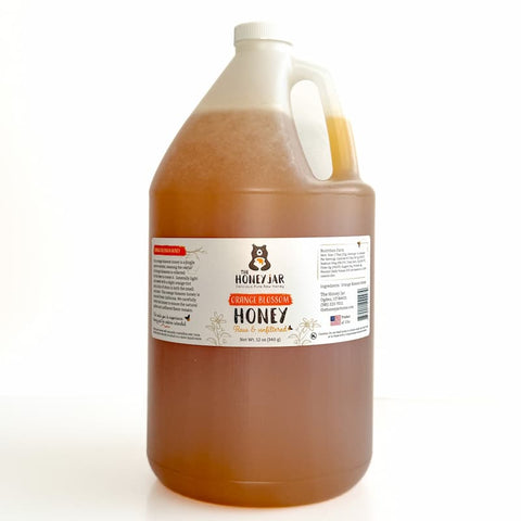Orange Blossom Honey - Raw and Unfiltered Bulk - 1 gallon (12lbs)