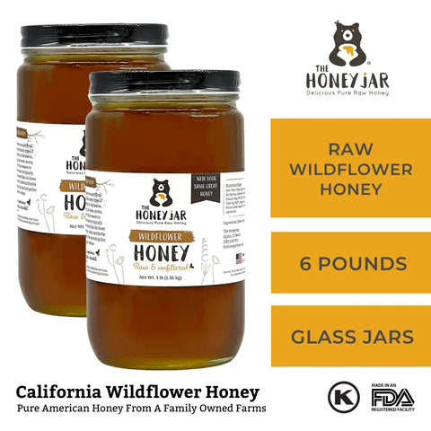 California Wildflower Honey - Raw and Unfiltered Bulk - 1 Quart (3lbs)