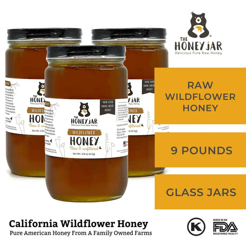 California Wildflower Honey - Raw and Unfiltered Bulk - 1 Quart (3lbs)