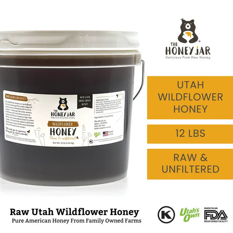 Utah Wildflower Honey - Raw and Unfiltered Bulk - 1 gallon (12lbs)