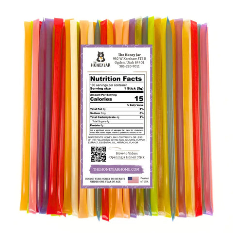 100 Pack - Variety Honey Sticks