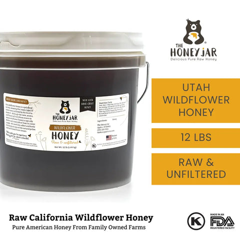 California Wildflower Honey - Raw and Unfiltered Bulk - 1 gallon (12lbs)