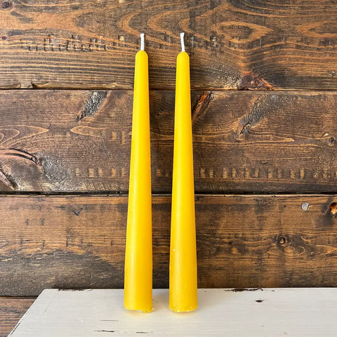 100% Beeswax Candle - 8 Inch Tapers - Set of 2