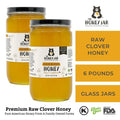 Clover Honey - Raw and Unfiltered Bulk - 1 Quart (3lbs) - The Honey Jar - 