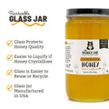 Clover Honey - Raw and Unfiltered Bulk - 1 Quart (3lbs) - The Honey Jar - 