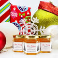 Fine Line Christmas Trees - Holiday Christmas Party Favor Gifts - 2 oz Clover Honey - Set of 10 - The Honey Jar - 