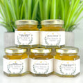 Geometric Frame - Rosh Hashanah New Year Favors - 2 oz Clover Honey - Set of 10 - The Honey Jar - 