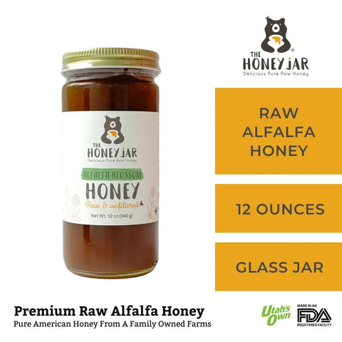 LIMITED RUN Alfalfa Blossom Honey - Raw and Unfiltered - 12 oz - The Honey Jar - 