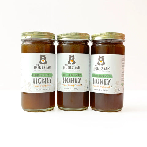LIMITED RUN Alfalfa Blossom Honey - Raw and Unfiltered - 12 oz - The Honey Jar - 