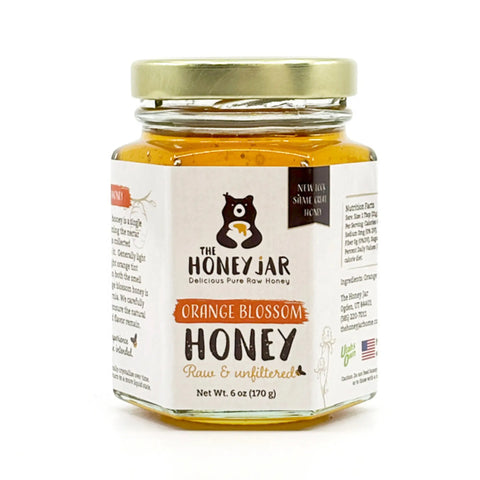 Orange Blossom Honey - Raw and Unfiltered - 6 oz Hex