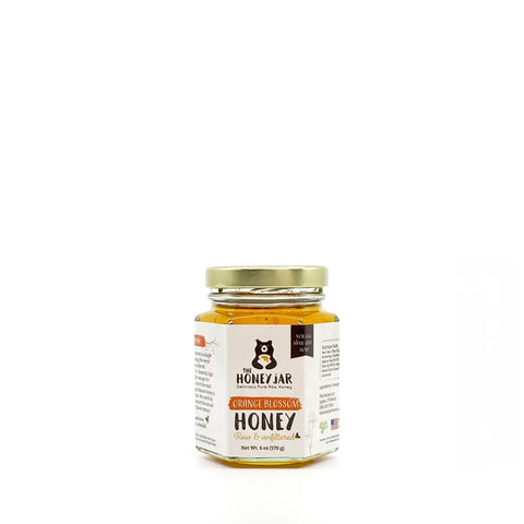 Orange Blossom Honey - Raw and Unfiltered - 6 oz Hex