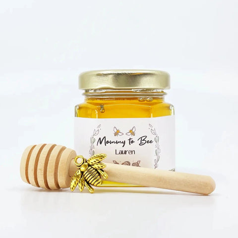 Rose Laurel Theme - Baby Shower Party Favors - 2 oz Clover Honey - Set of 10 - The Honey Jar - 