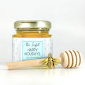 Snowflakes - Holiday Christmas Party Favor Gifts - 2 oz Clover Honey - Set of 10 - The Honey Jar - 