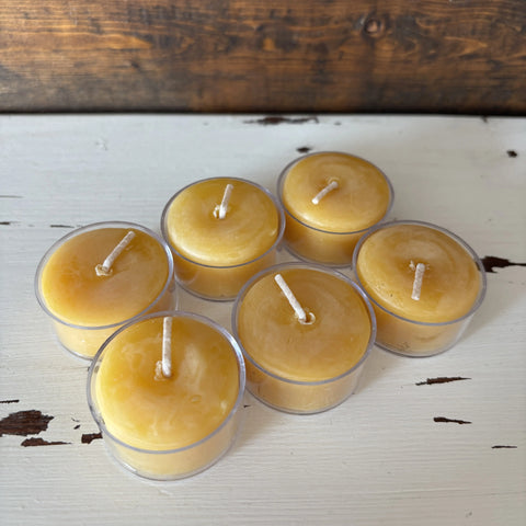 100% Beeswax Candle - 6 pk Tea Lights