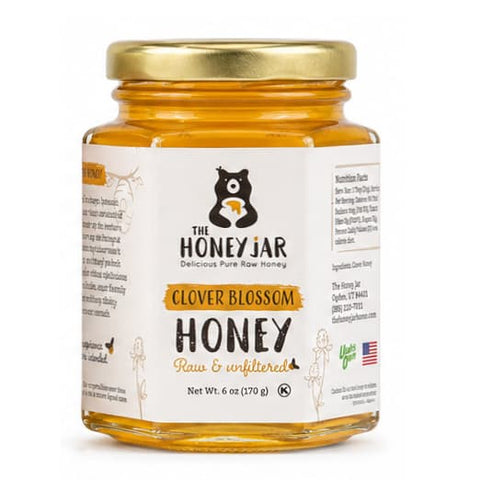 6 oz Honey Sample 4 Pack- Clover, Wildflower, Light Wildflower, and Orange Blossom - Raw and Unfiltered
