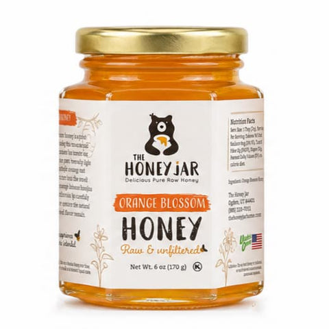 6 oz Honey Sample 4 Pack- Clover, Wildflower, Light Wildflower, and Orange Blossom - Raw and Unfiltered