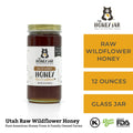 Utah Wildflower Honey - Raw and Unfiltered - 12 oz - The Honey Jar - 