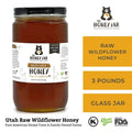 Utah Wildflower Honey - Raw and Unfiltered Bulk - 1 Quart (3lbs) - The Honey Jar - 