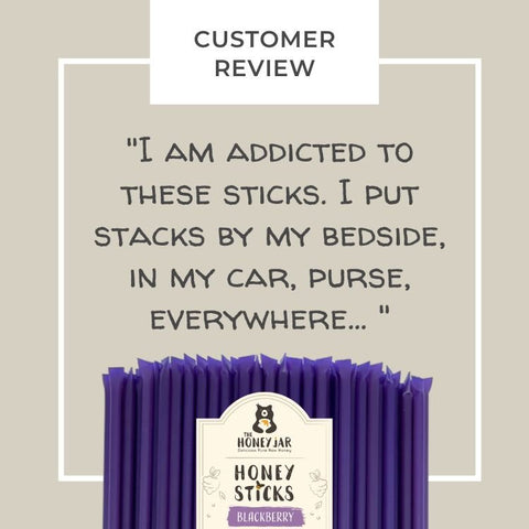 20 Pack - Blackberry Honey Sticks - The Honey Jar - 