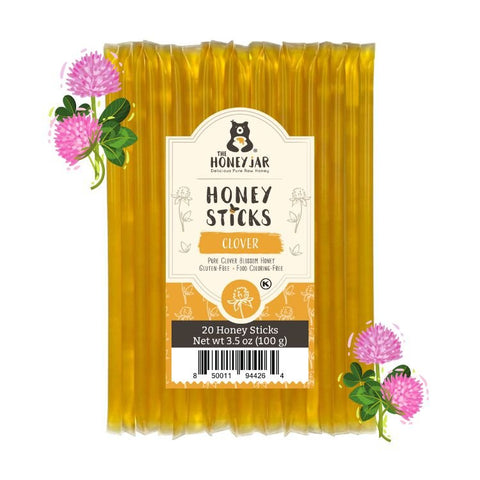 20 Pack - Clover Honey Sticks - The Honey Jar - 