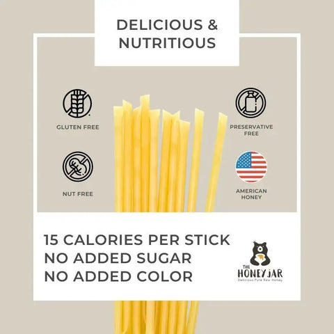 20 Pack - Vanilla Honey Sticks - The Honey Jar - 