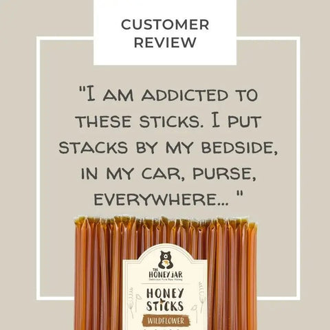 20 Pack - Wildflower Honey Sticks - The Honey Jar - 