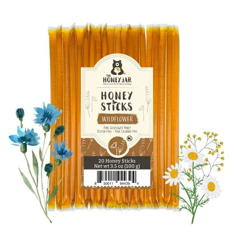 20 Pack - Wildflower Honey Sticks - The Honey Jar - 