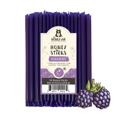 50 Pack - Blackberry Honey Sticks - The Honey Jar - 